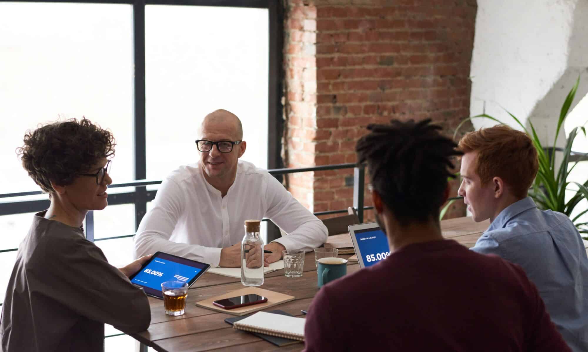 Culture fit team working