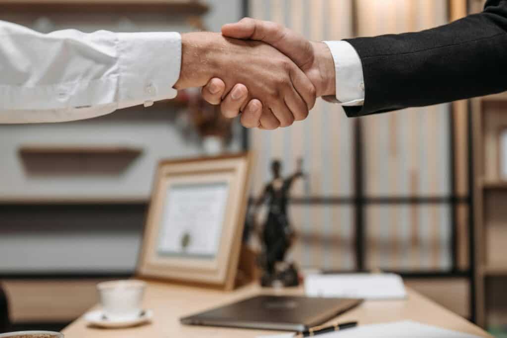 lawyer shaking hands lawyer shaking hands