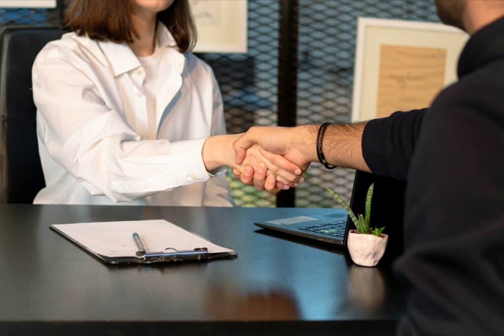 Finance handshake